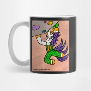 Indoor Rock Climbing Bouldering Unicorn by Mellie Test Mug